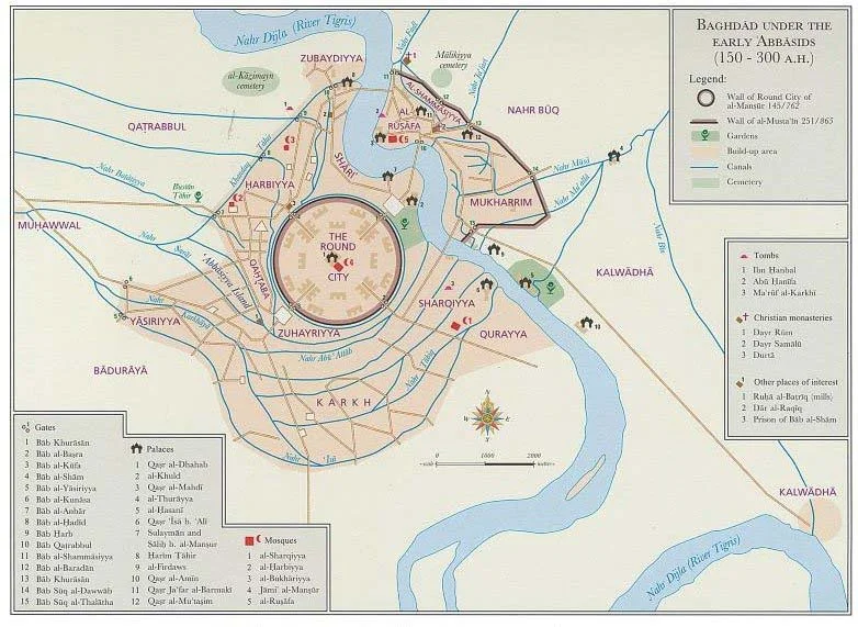 Map of Baghdad 722-922